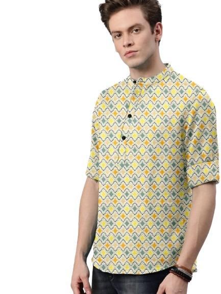 Men's Printed Spread Shirt Multicolor