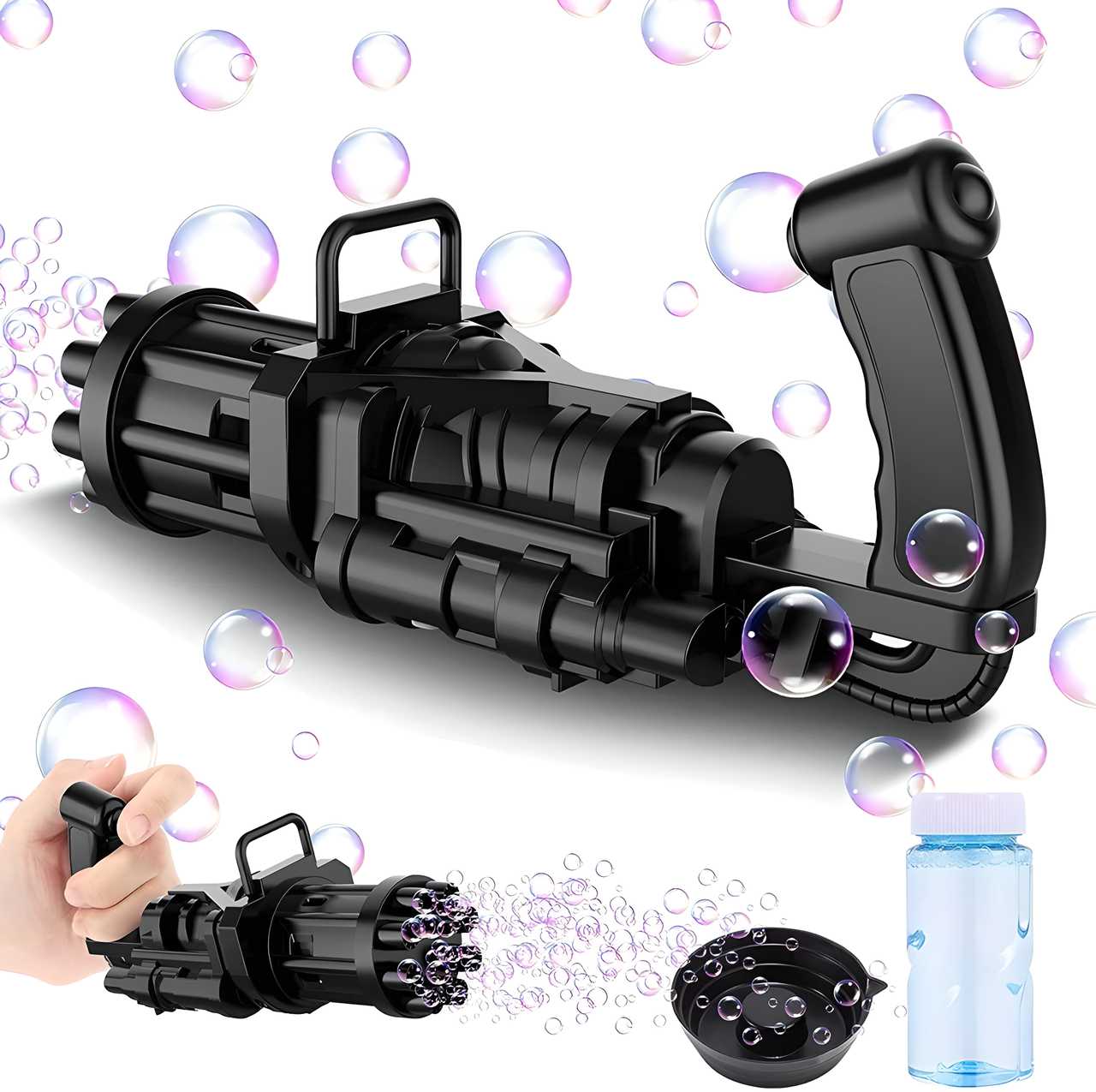 Bubble Gun- 8 Water(Assorted Color)