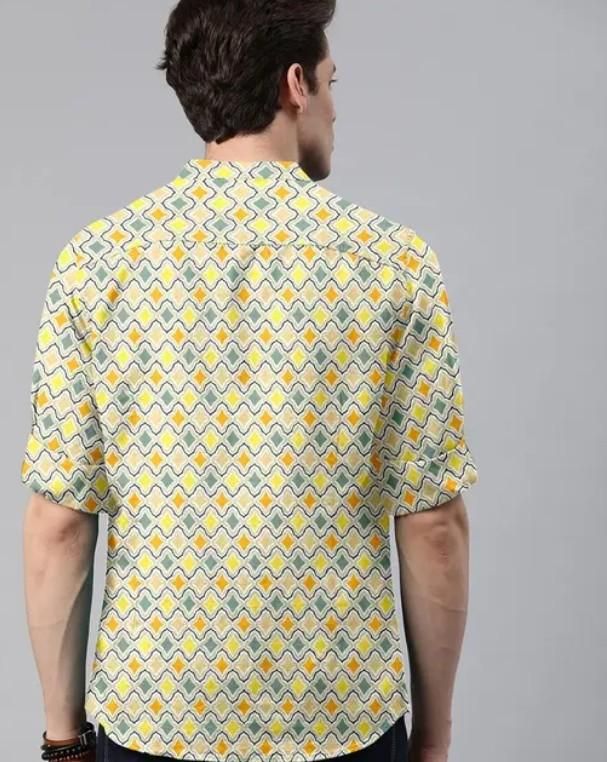 Men's Printed Spread Shirt Multicolor