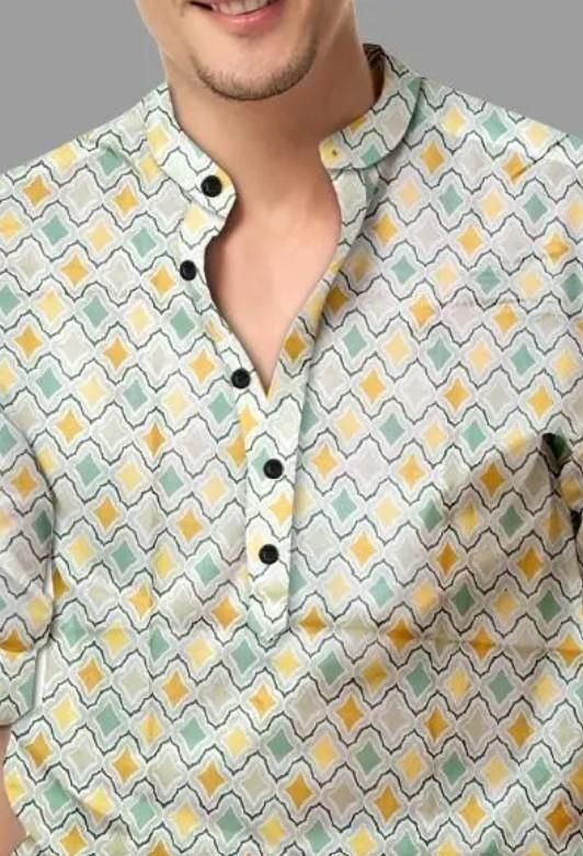 Men's Printed Spread Shirt Multicolor