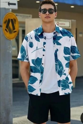 Men's Printed Half Casual Shirt