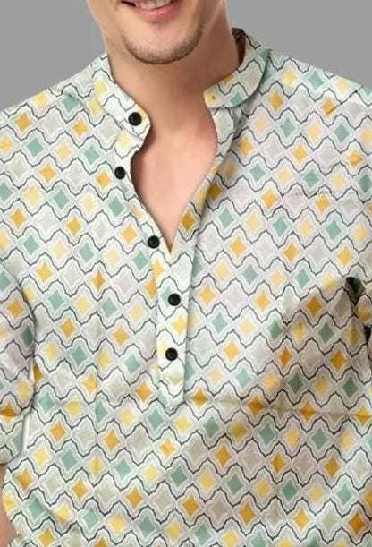 Men's Printed Spread Shirt Multicolor