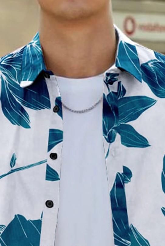 Men's Printed Half Casual Shirt